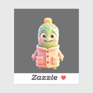 Adorable Cartoon Cactus Character 