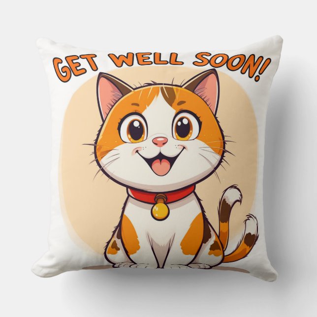 Adorable Cartoon Cat Cushion (Front)