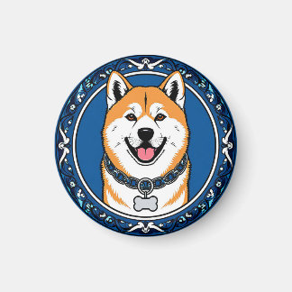 Adorable Cartoon Dog Illustration Magnet