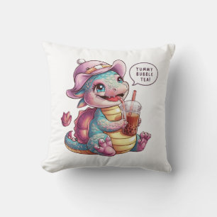 Adorable Cartoon Dragon: Cozy, Kawaii Vibes Cushion