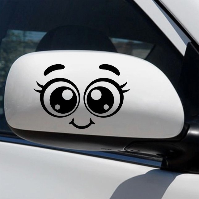 Adorable Cartoon for Car Rearview Mirror (funny eyes side mirror vinyl)