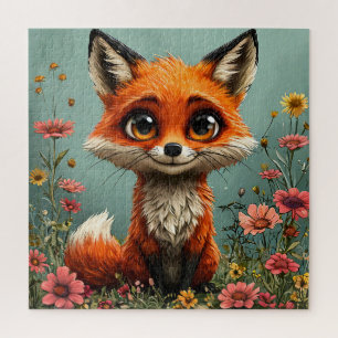 Adorable Cartoon Fox Jigsaw Puzzle