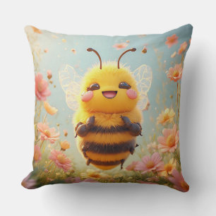 Adorable Cartoon Honey Bee Cushion