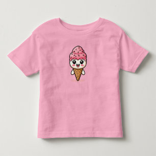Adorable Cartoon Ice Cream Cone Toddler T-Shirt