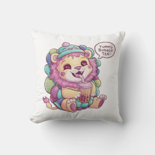 Adorable Cartoon Lion: Cozy, Kawaii Vibes Cushion