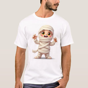 Adorable Cartoon Mummy for Halloween T-Shirt