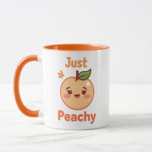 Adorable Cartoon Peach with a Smile Mug