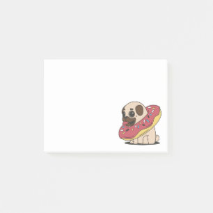 Adorable Cartoon Pug Dog Post-it Notes