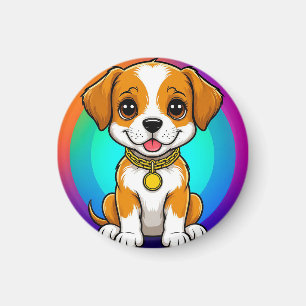 Adorable Cartoon Puppy Magnet