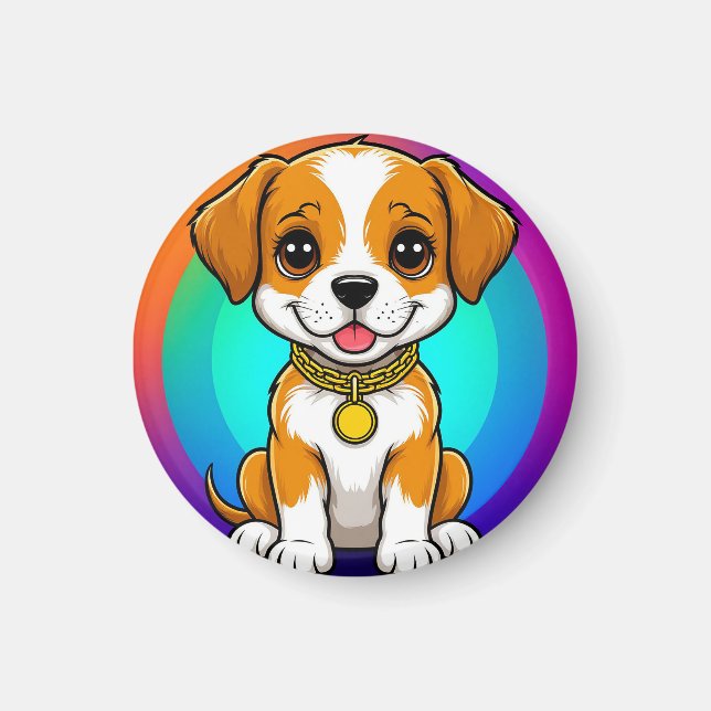 Adorable Cartoon Puppy Magnet (Front)