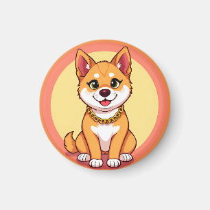 Adorable Cartoon Puppy Magnet