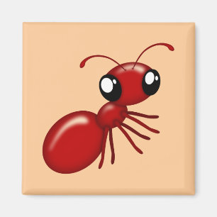 Adorable Cartoon Red Ant Fridge Magnets