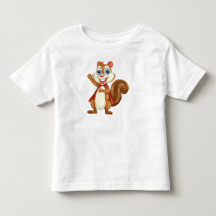 Adorable Cartoon Squirrel Fine Jersey Toddler T-Shirt