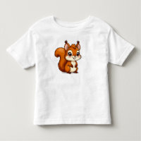 Adorable Cartoon Squirrel with Big Eyes