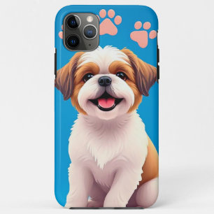 Adorable, cartoon-style dog iPhone 11 pro max case