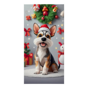 Adorable cartoon-style dog poster