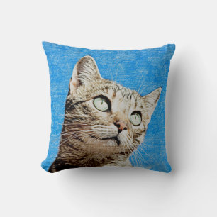 Adorable Cat Artwork Cushion