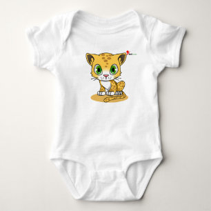 Adorable Cat Baby Bodysuit Leopard Print Kitten