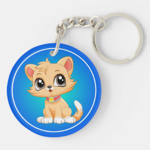 Adorable Cat Cartoon-84675 Key Ring