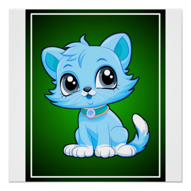 Adorable Cat Cartoon  Poster (Front)