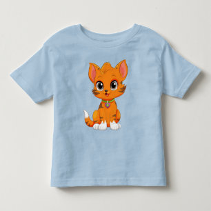 Adorable Cat Cartoon  Toddler T-Shirt