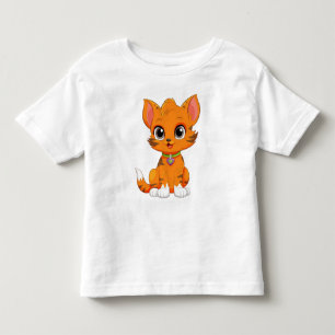 Adorable Cat Cartoon  Toddler T-Shirt