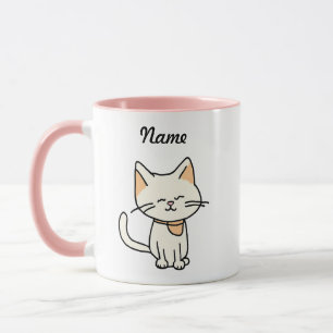 Adorable Cat Custom-Name Mug