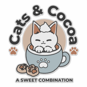Adorable Cat in Mug Holiday Design - Cat & Cocoa