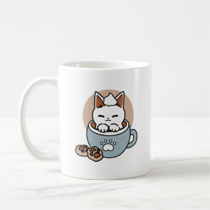 Adorable Cat in Mug Holiday Design - Cat & Cocoa