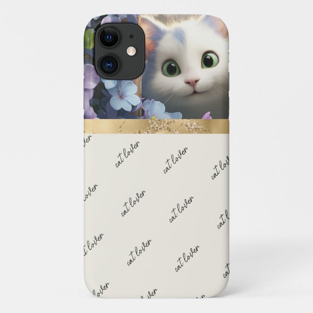 Adorable Cat Lover Case-Mate iPhone Case (Back)