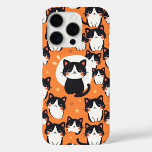 Adorable Cat Pattern iPhone 16 Pro Case