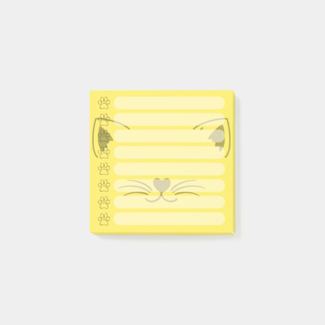 Adorable Cat Personalised Post-it Notes (Front)