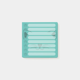 Adorable Cat Personalised Post-it Notes