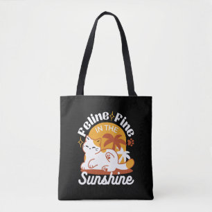 Adorable Cat Relaxing in the Sunshine – Summer Pet Tote Bag