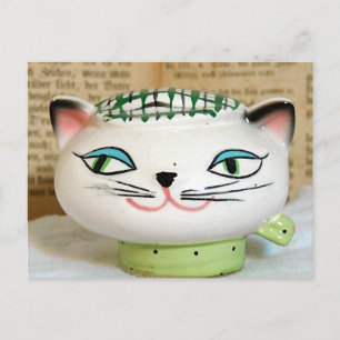 Adorable Cat Salt Shaker from 1958 Postcard
