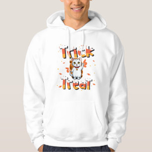 Adorable Cat Trick or Treat Halloween Hoodie
