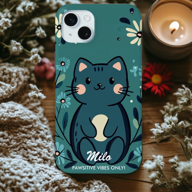 Adorable Cat Vibes - Cosy & Cute Charm Case-Mate iPhone Case (Creator Uploaded)