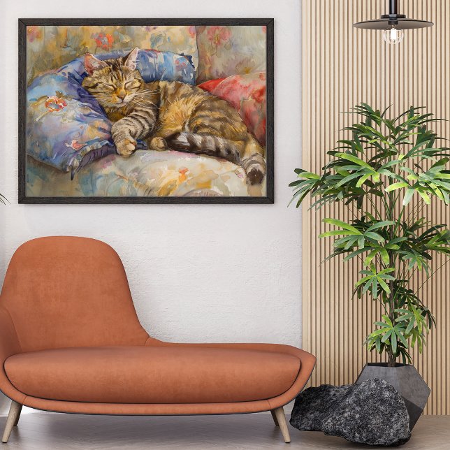 ADORABLE CAT WATERCOLOR ILLUSTRATION POSTER (Creator Uploaded)