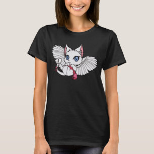Adorable cat with wings angel Valentine s day kitt T-Shirt