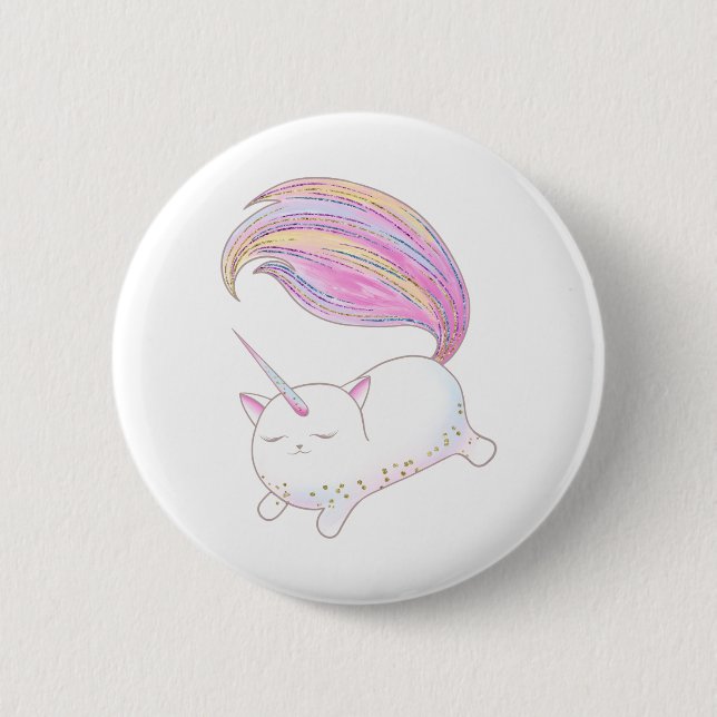 Adorable Caticorn 6 Cm Round Badge (Front)