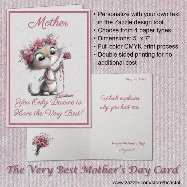 Adorable Cats Best Mother's Day Greeting Card (Creator Uploaded)