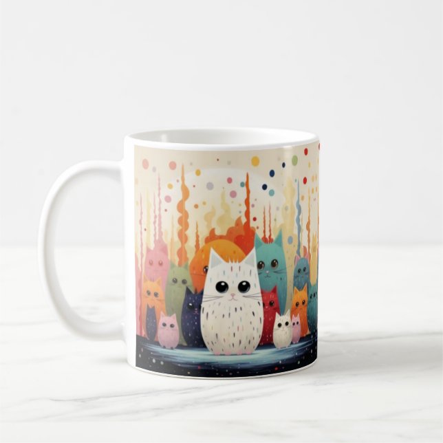 Adorable Cats Coffee Mug (Left)