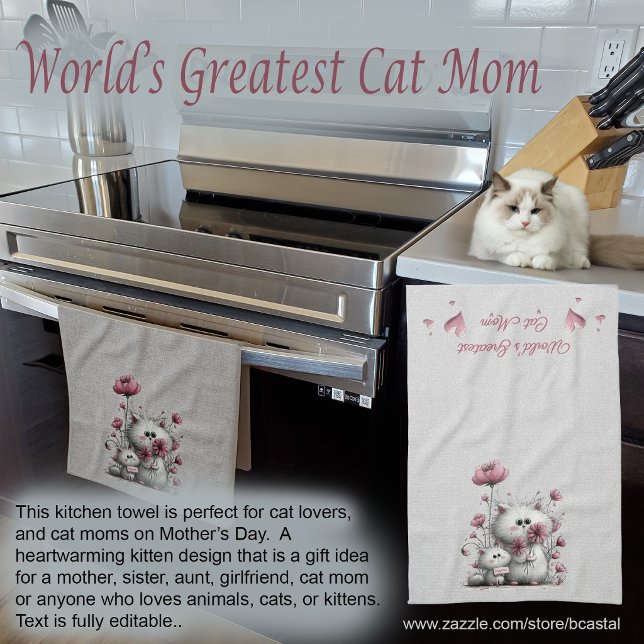 Adorable Cats Meow Kitchen Towel (Creator Uploaded)