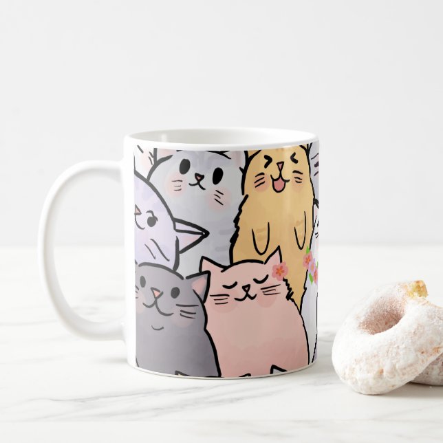 Adorable Cats Mug (With Donut)