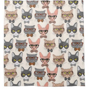 Adorable  Cats Pattern Shower Curtain