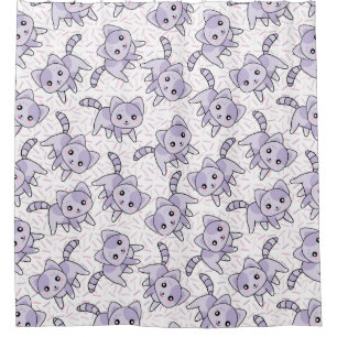 Adorable Cats Pattern Shower Curtain