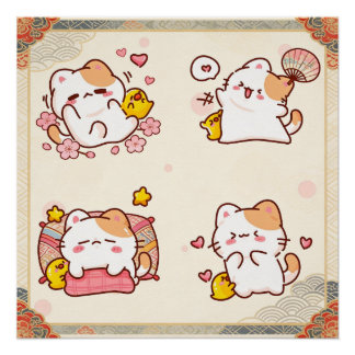 adorable cats poster