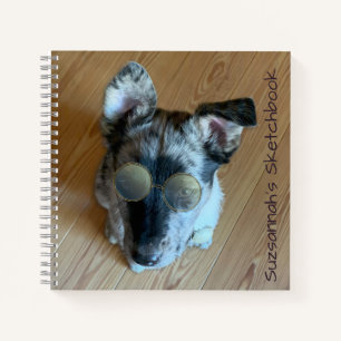 Adorable Cattle Dog Placeholder Photo Custom Notebook
