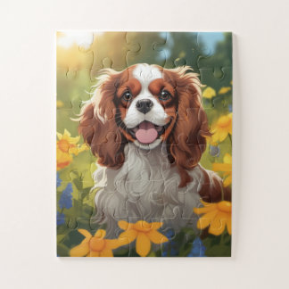 Adorable Cavalier King Charles Spaniel Jigsaw Puzzle