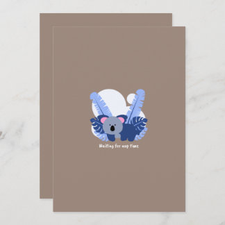 Adorable Character Animal Character Koala Art Invitation